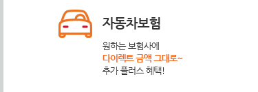 자동차보험. 원하는 보험사에 다이렉트 금액 그대로~ 추가 플러스 혜택!