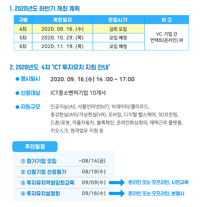 ICT벤처 투자유치 지원