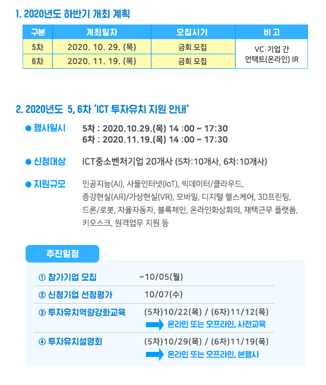 ICT벤처 투자유치 지원