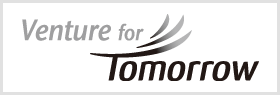 Venture for Tomorrow 심벌마크 흑백